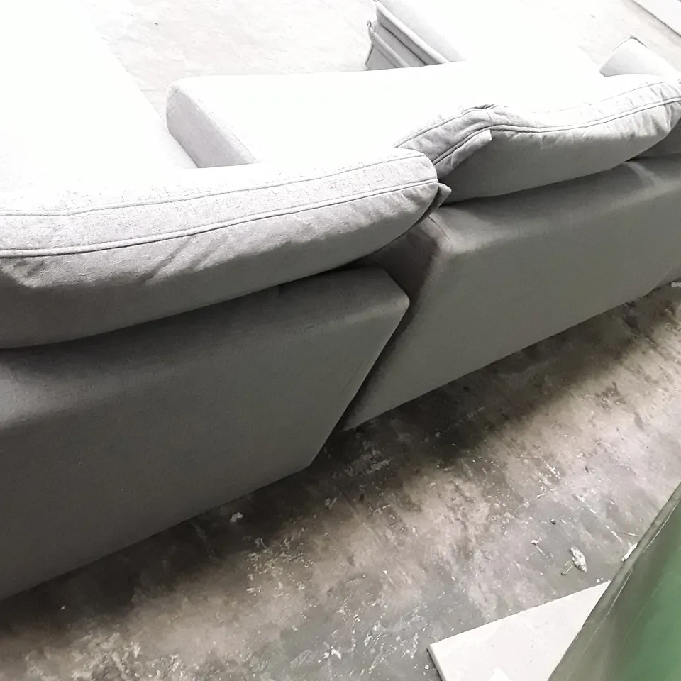 QUALITY DESIGNER YURI CORNER SOFA - GREY FABRIC 