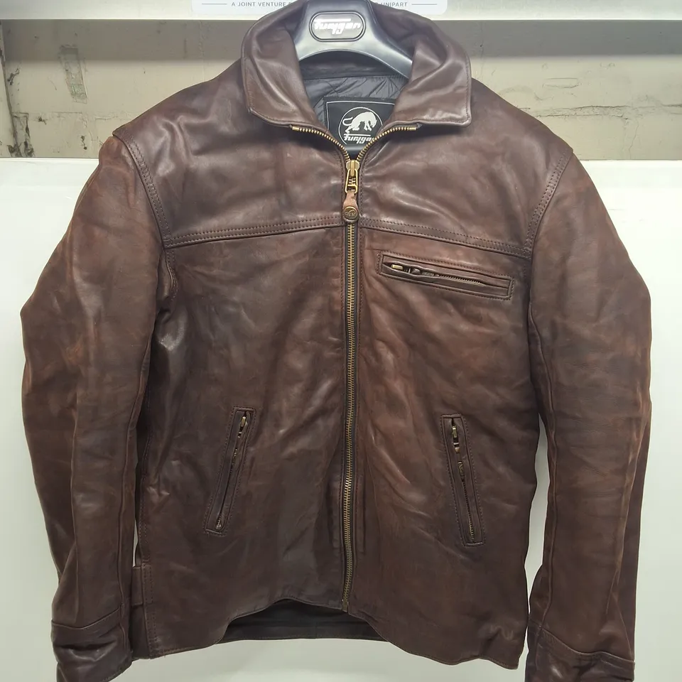 FURYGAN LEATHER MOTORCYCLE JACKET – BROWN