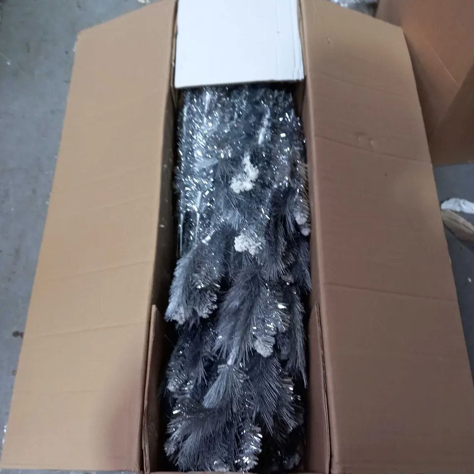 7FT SILVER GREY SPARKLE