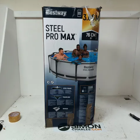 BESTWAY STEEL PRO MAX 3.66M X 0.76M ABOVE-GROUND POOL – BOXED (12FT X 30IN)