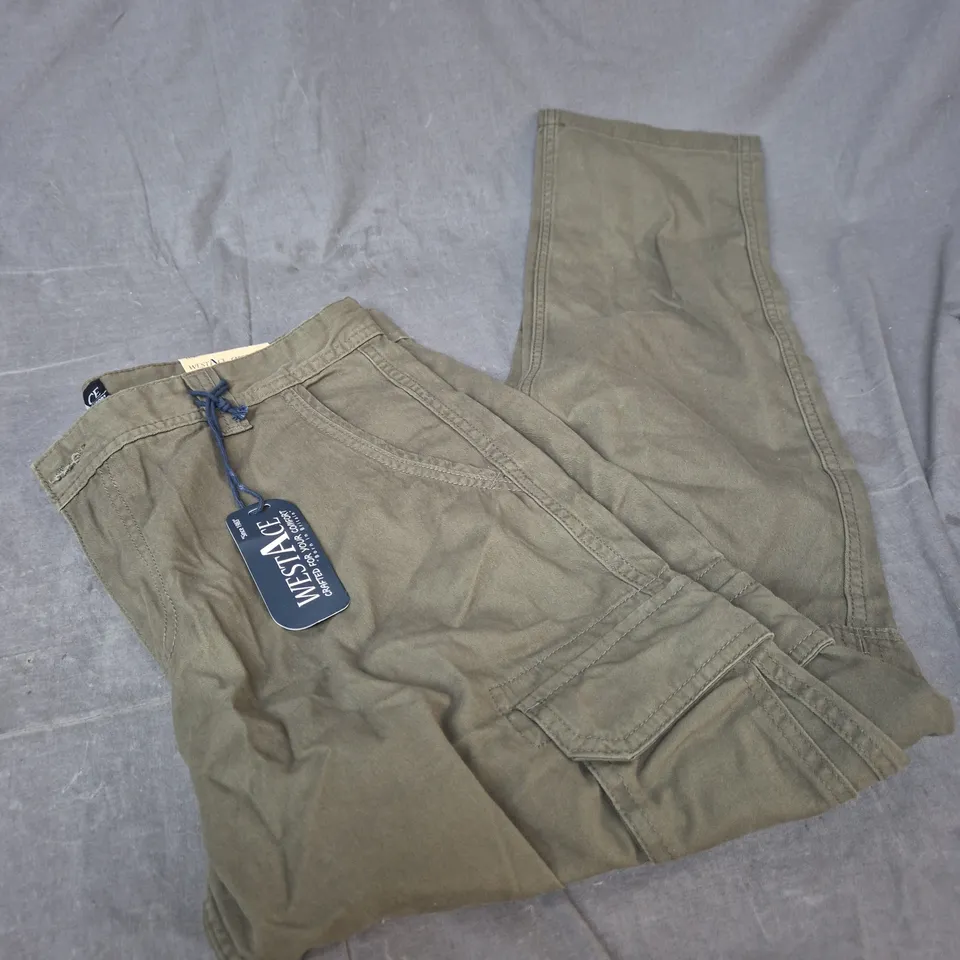 WESTACE OLIVE CARGO PANTS SIZE 36/32