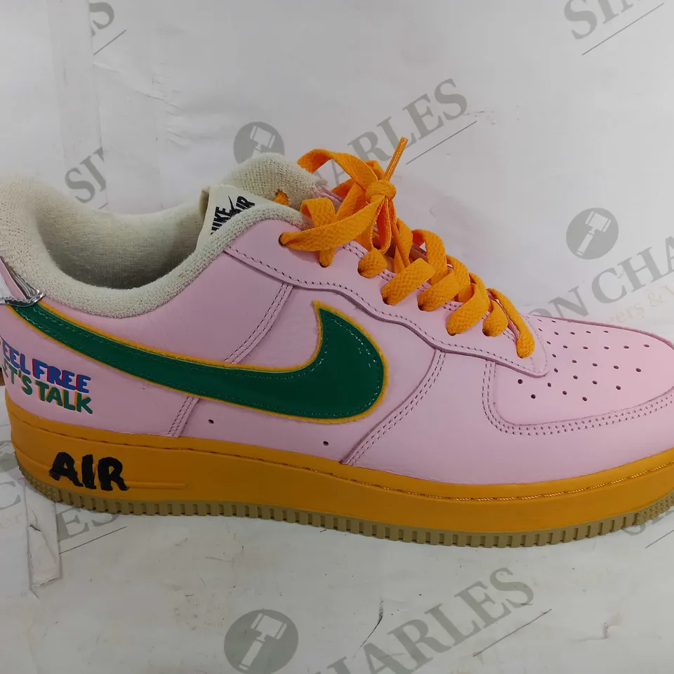NIKE AIR FORCE 1 ANNIVERSARY EDITION SHOES - PINK/MULTICOLOUR - UK 10