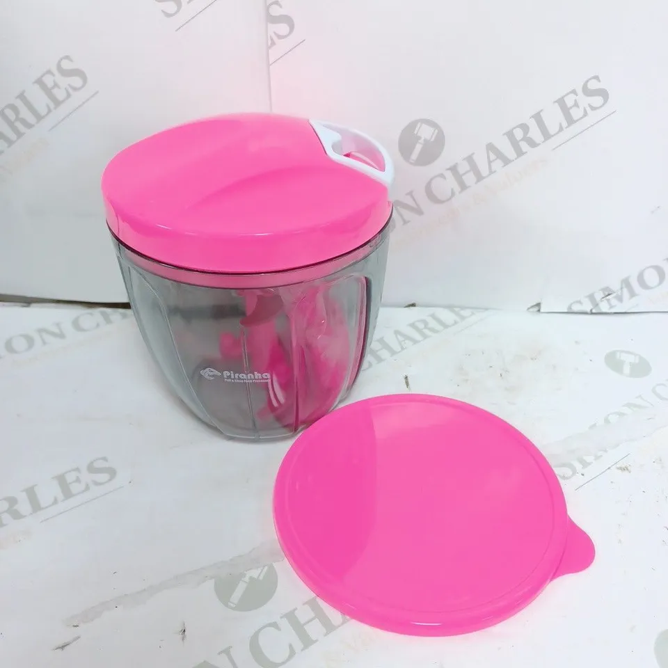 BOXED PIRANHA PULL AND CHOP JUMBO FOOD PROCESSOR - PINK