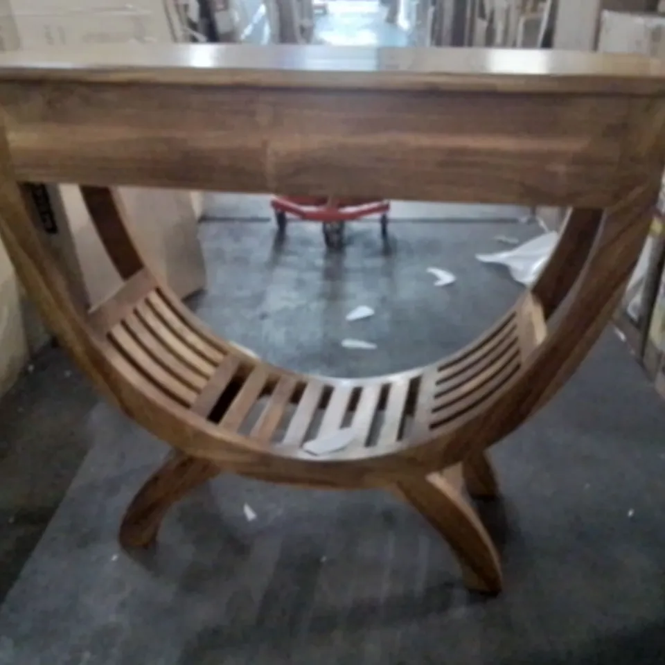 BOXED LUKATS 90CM SOLID WOOD CONSOLE TABLE