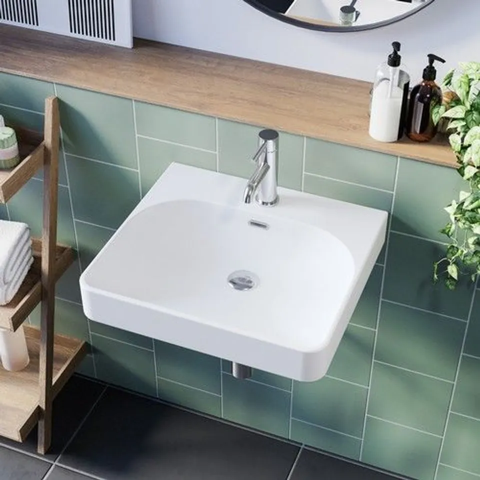 BOXED SQUARE WALL HUNG BASIN 510MM - ANDROS BEBA_28353