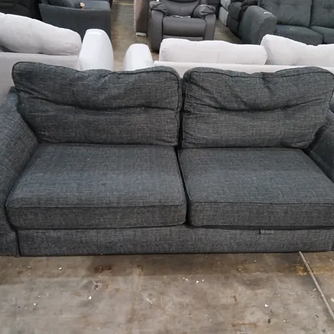 DESIGNER GREY FABRIC THREE SEATER SOFA