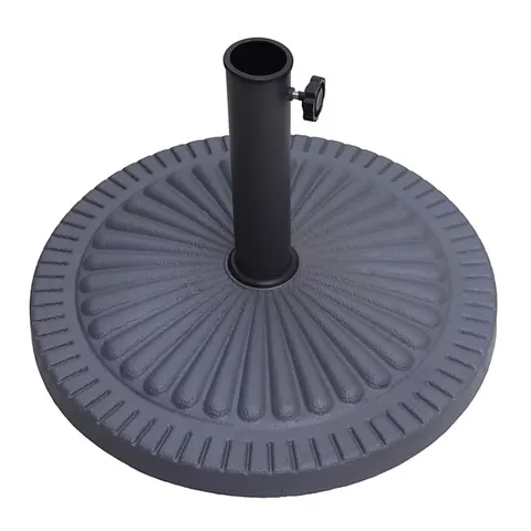 BOXED ROYALCRAFT 14KG POLY RESIN PARASOL BASE - CHARCOAL (1 BOX)