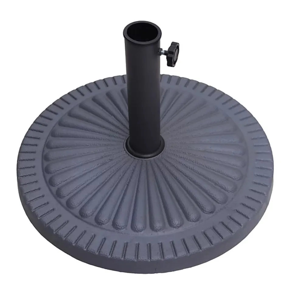 BOXED ROYALCRAFT 14KG POLY RESIN PARASOL BASE - CHARCOAL (1 BOX)