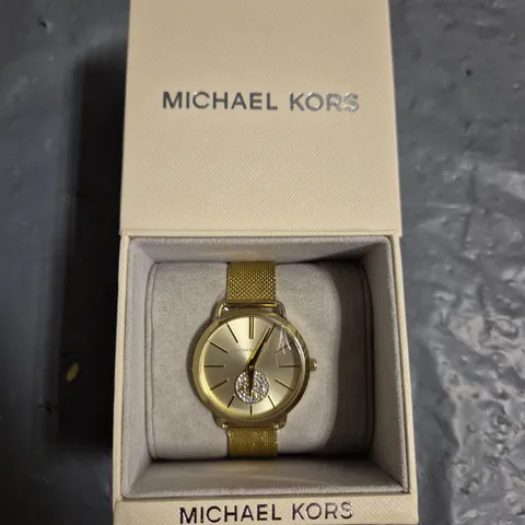 MICHEAL KORS OVERSIZED BLAKE GOLD-TONE MESH WATCH
