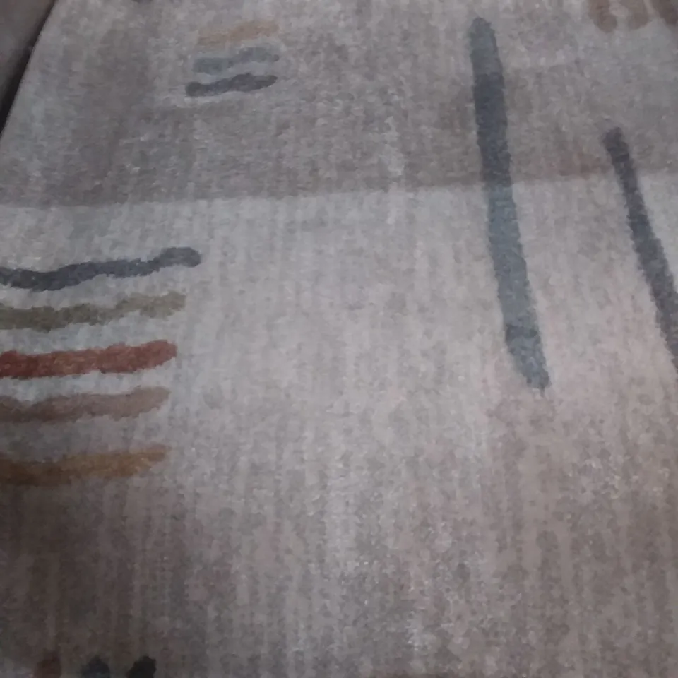 DERRA POWER LOOM CREAM/BLUE/YELLOW RUG 160X213CM