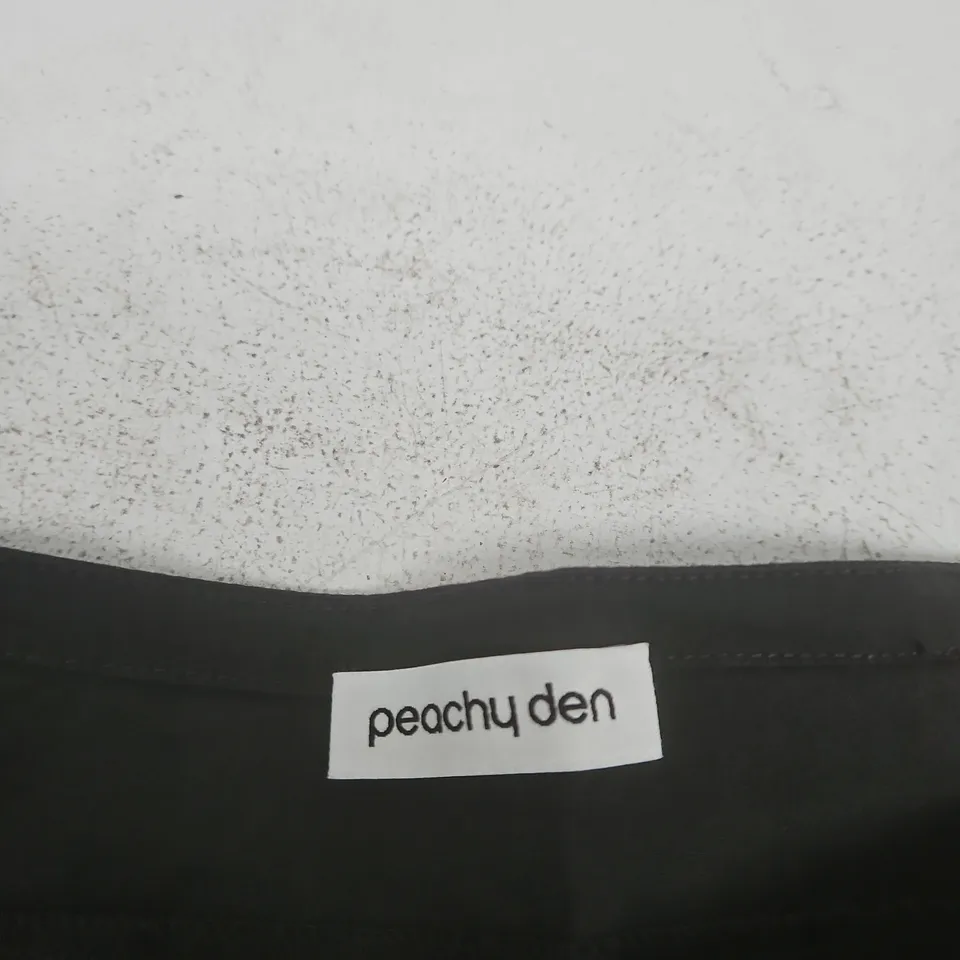 PEACHY DEN BLACK WOMEN'S SKIRT, UK SIZE L – 97% COTTON, 3% ELASTANE