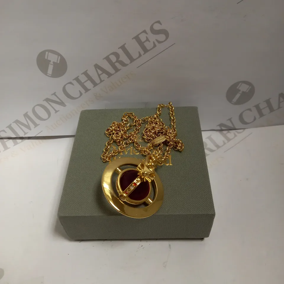 BOXED VIVIENNE WESTWOOD ORB PENDANT NECKLACE 
