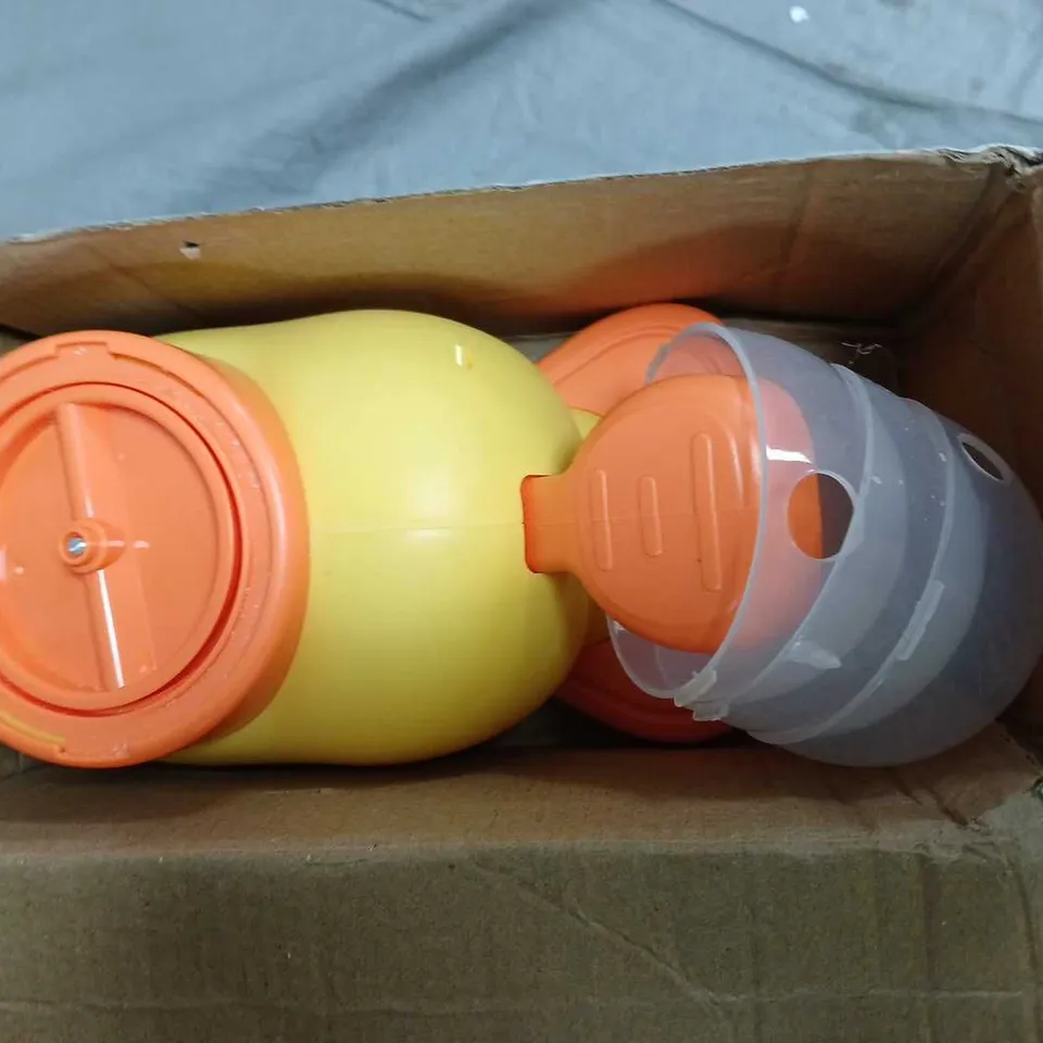 DOG PUZZLE FEEDER TOY – YELLOW, ORANGE & GRAY COMPONENTS