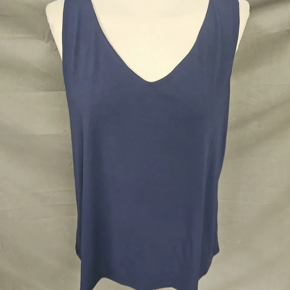 WALLIS JERSEY V NECK CAMI IN NAVY SIZE 12