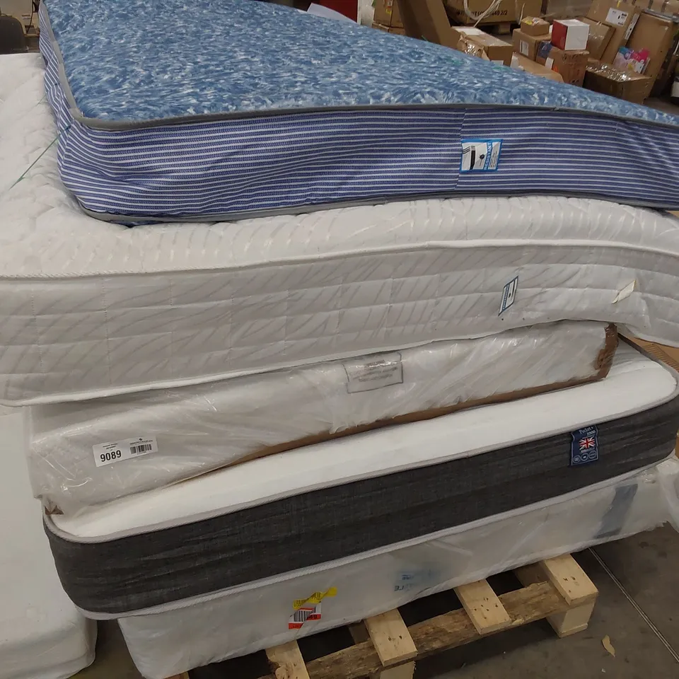 PALLET OF 5 ASSORTED UNBAGGED MATTRESSES DOUBLES & SUPER KINGSIZE