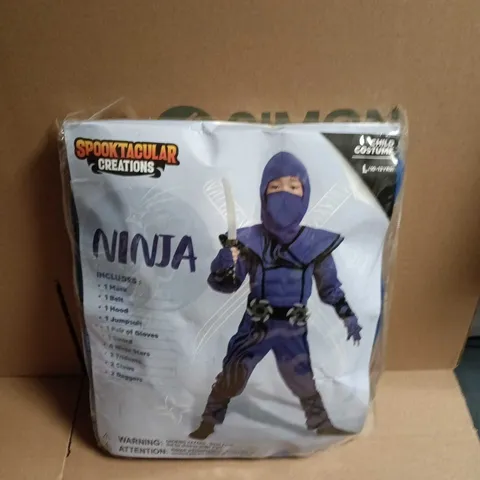 SPOOKTACULAR CREATIONS NINJA COSTUME – KID'S HALLOWEEN OUTFIT - 10-12 YRS