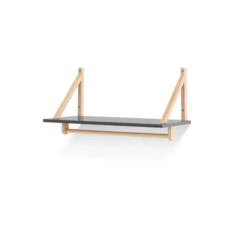 BOXED OBABY MAYA WALL SHELF - SLATE/NATURAL (1 BOX)