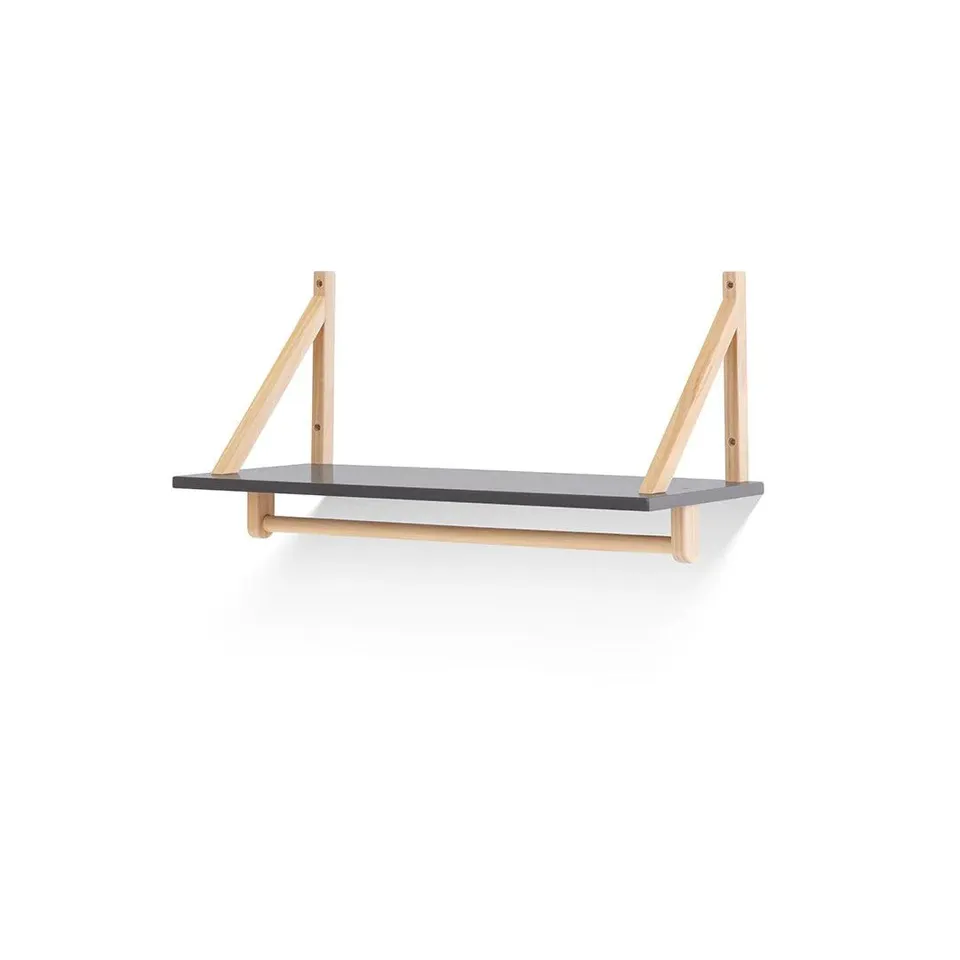 BOXED OBABY MAYA WALL SHELF - SLATE/NATURAL (1 BOX)