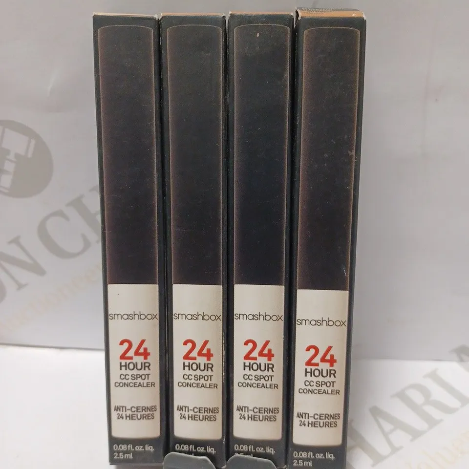 LOT OF 4 ASSORTED SMASHBOX 24 HOUR CC SPOT CONCEALERS - 1 X LIGHT, 1 X LIGHT/MEDIUM, 2 X MEDIUM
