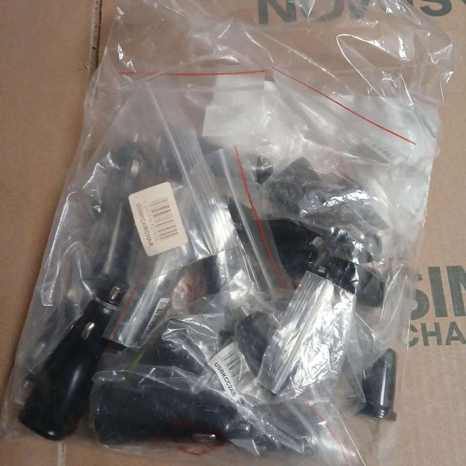 APPROXIMATELY 15 ASSORTED CAR USB CHARGER ADAPTERS 
