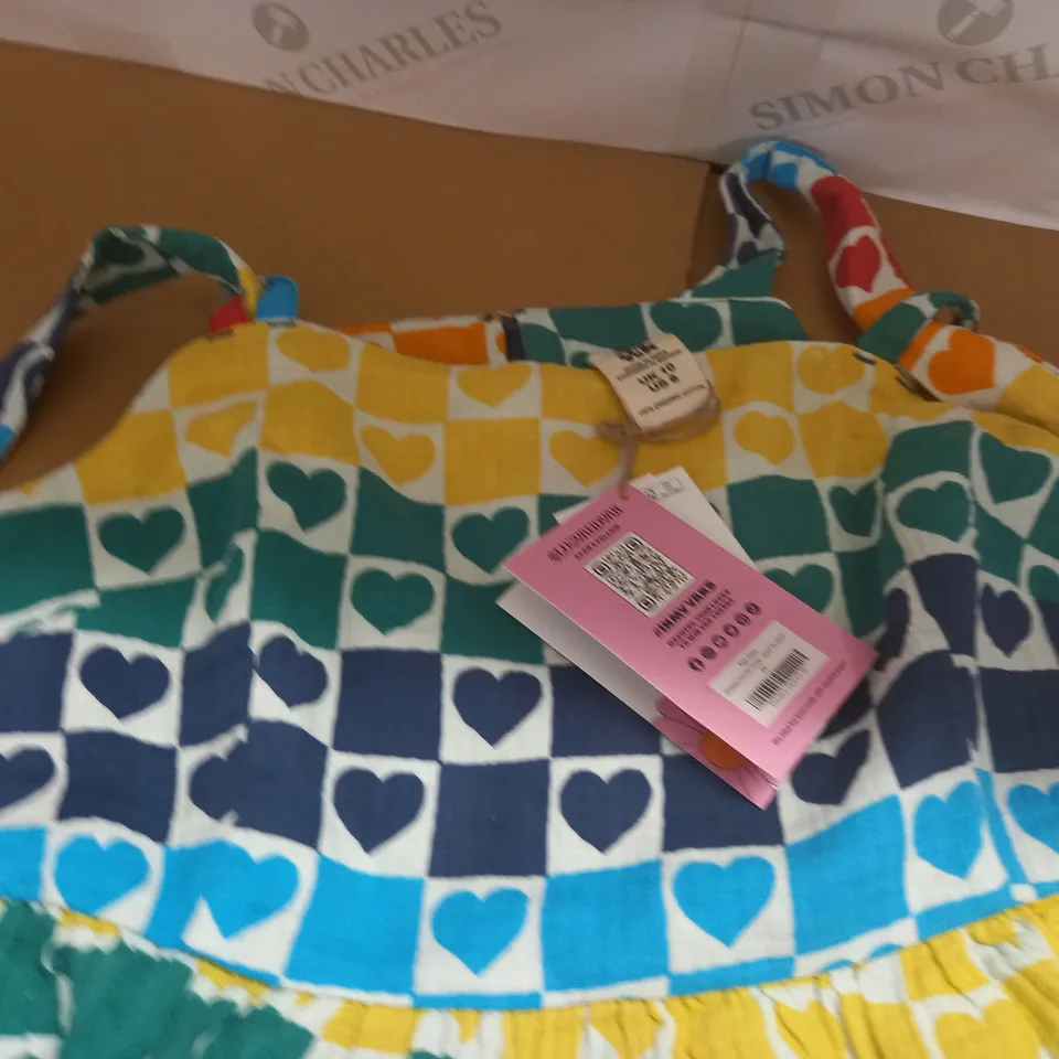 LUCY & YAK COTTON HEART TO HEART FAYE DRESS - 10