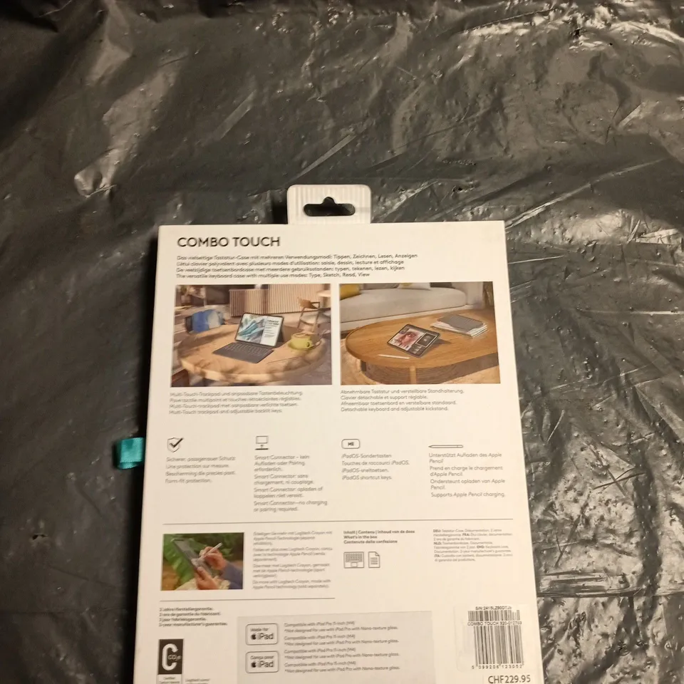 LOGITECH COMBO TOUCH KEYBOARD CASE FOR IPAD PRO 11-INCH (M4) – BLACK