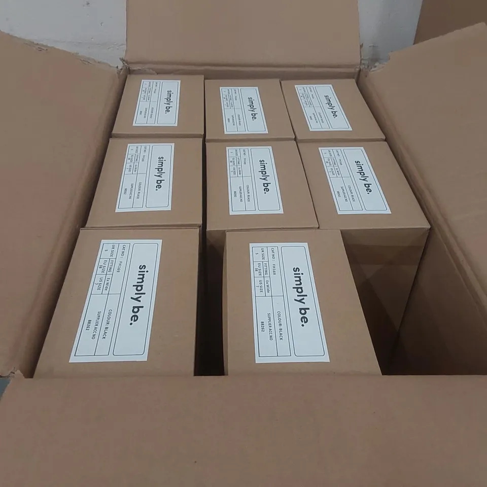 BOX CONTAINING APPROXIMATELY 9x BRAND NEW SIMPLY BE JUPITER EXTRA WIDE SHOES - SIZE 5