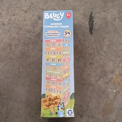 BOXED BLUEY WOODEN TUMBLING TOWER KIDS TOY