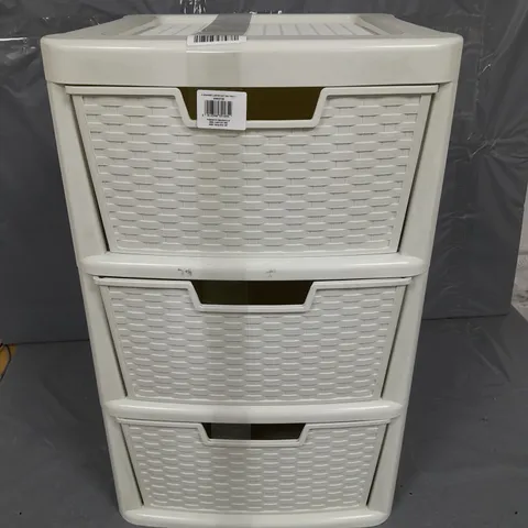3 DRAWER RATTAN TOWER - COLLECTION ONLY