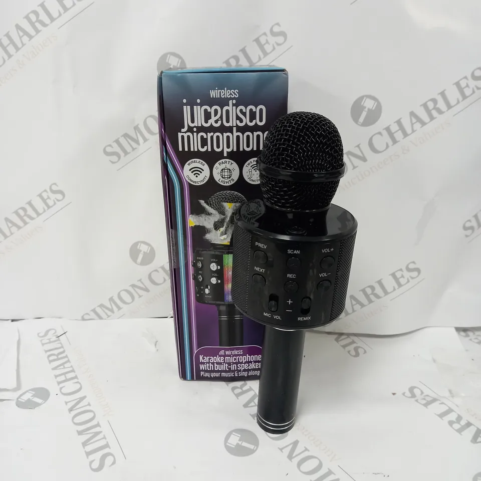 BOXED JUICE DISCO WIRELESS MICROPHONE 