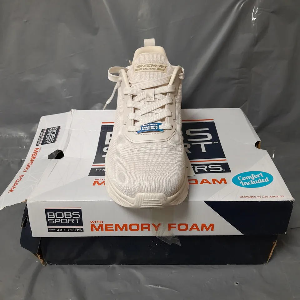 SKETCHERS BOBS SPORT LACE UP KNIT TRAINERS - 5
