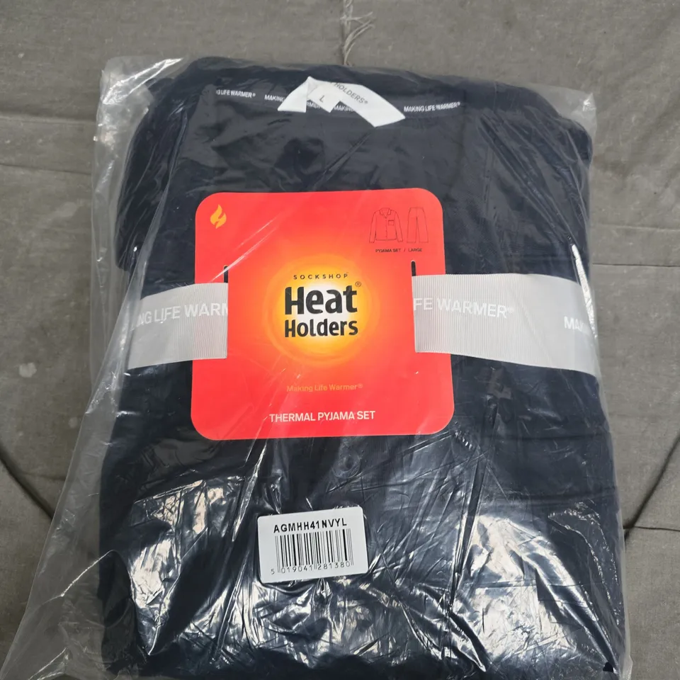 BAGGED SOCKSHOP HEAT HOLDERS THERMAL PYJAMA SET IN NAVY - LARGE