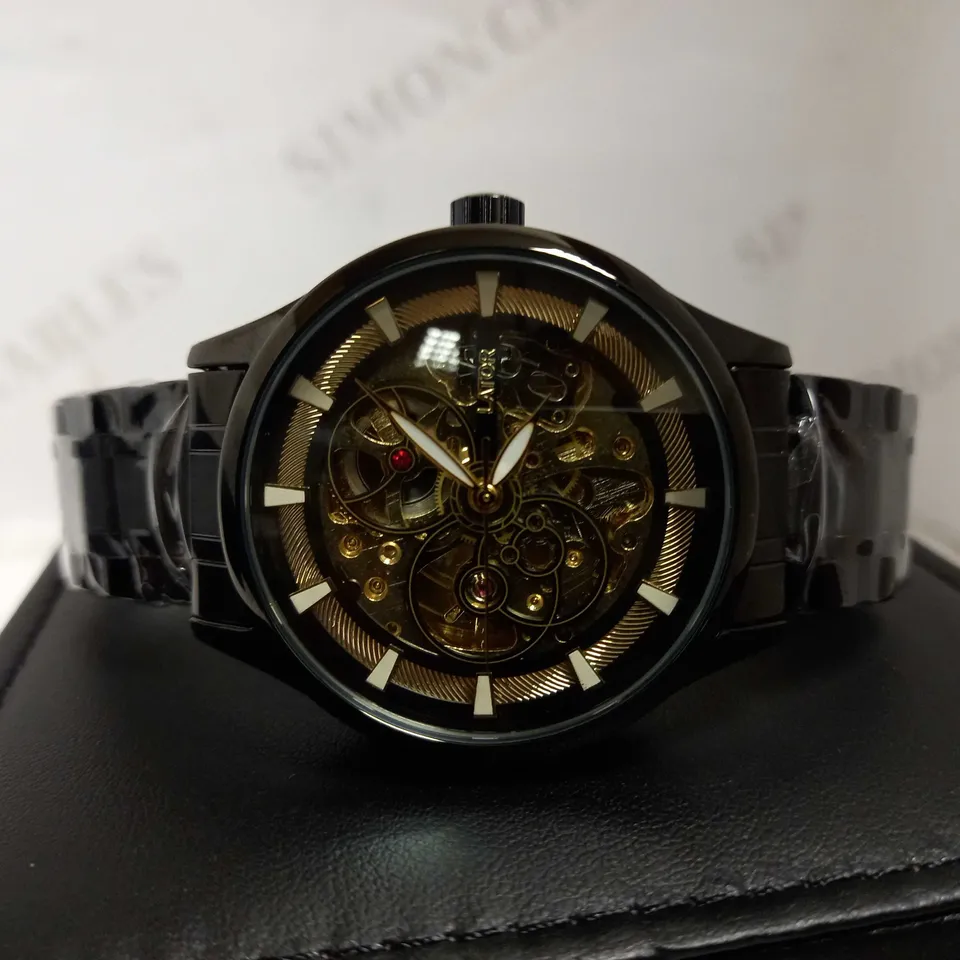 LATOR CALIBRE PART SKELETON GOLD FACE BRACELET STRAP WATCH RRP £550