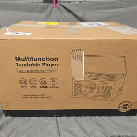 BOXED MULTIFUNCTION TURNTABLE PLAYER