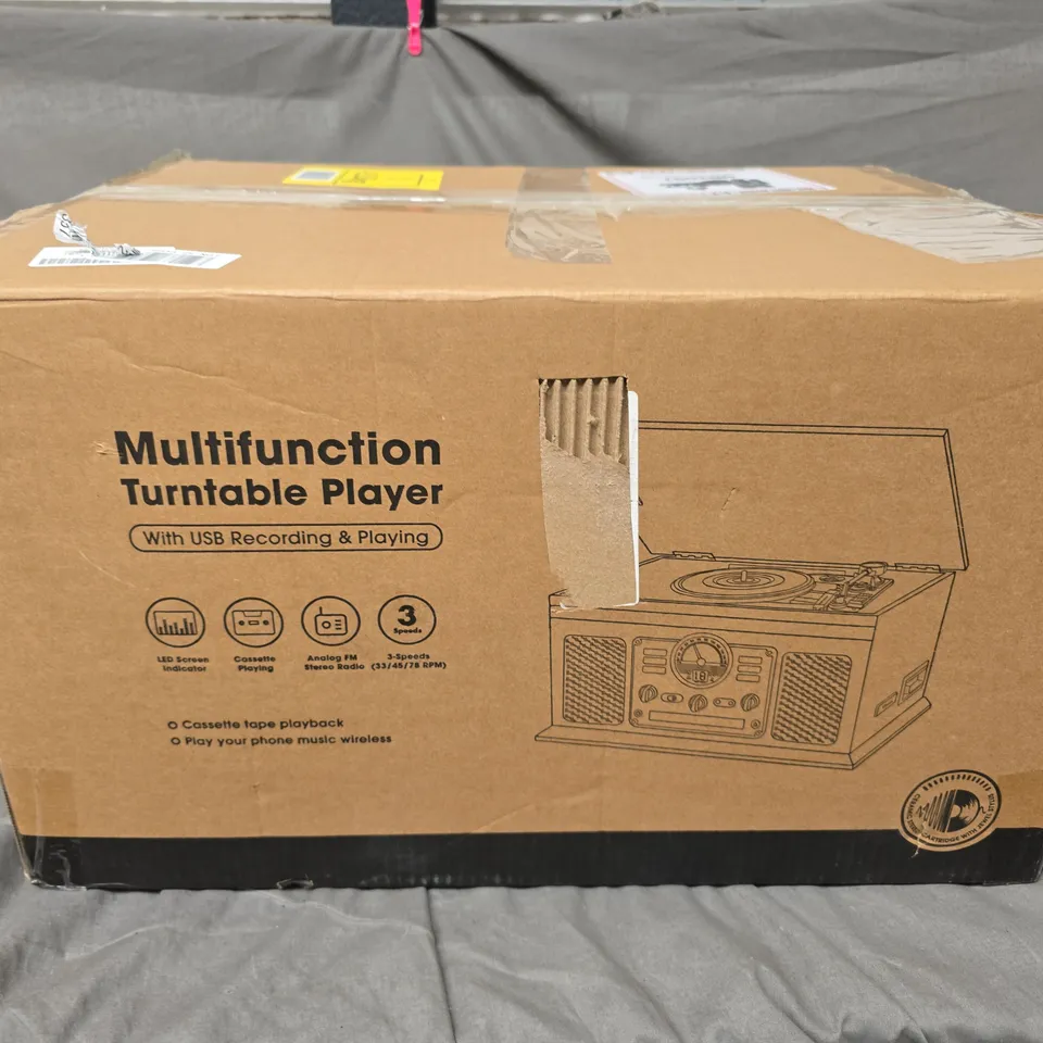 BOXED MULTIFUNCTION TURNTABLE PLAYER 
