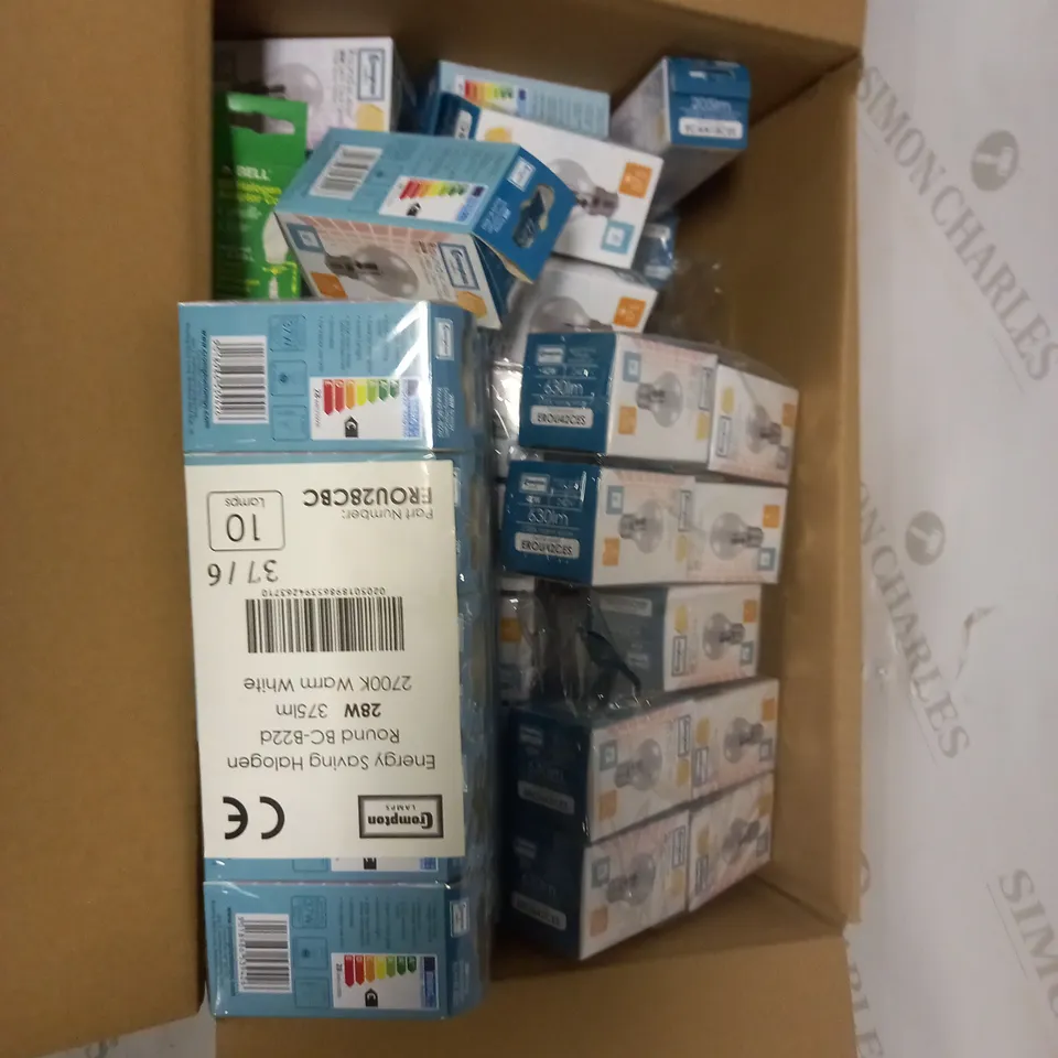 LOT TO CONTAIN APPROXIMATELY 75 ASSORTED LIGHT BULBS, SPECIFICATIONS & BRANDS MAY VARY