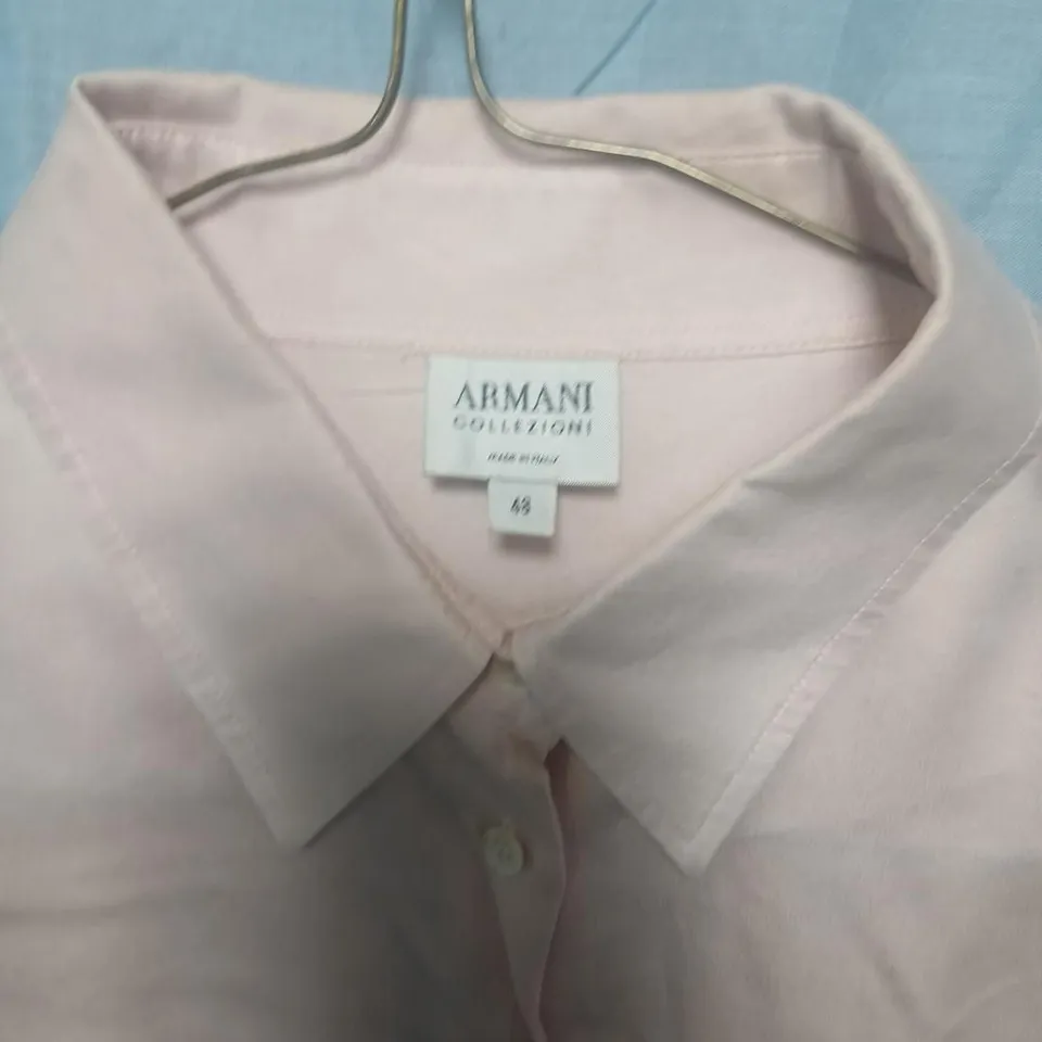 ARMANI COLLEZIONI PALE PINK DRESS SHIRT – BUTTON-DOWN, UK 16.5 (43 CM NECK)