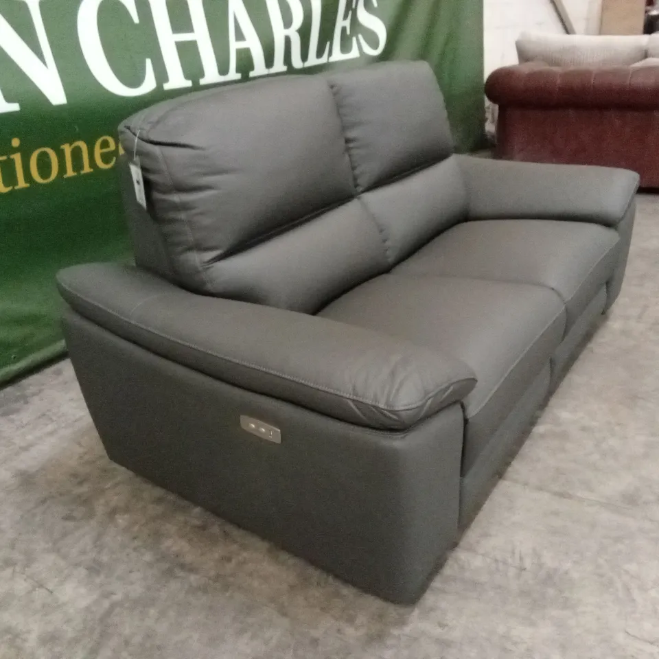 PAVILION 2 SEATER LEATHER/FAUX LEATHER POWER RECLINER SOFA RRP £949