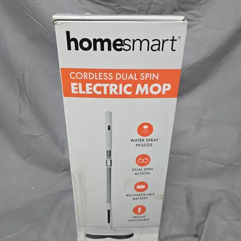 HOMESMART CORDLESS DUAL-SPIN ELECTRIC MOP – BOXED WITH ACCESSORIES