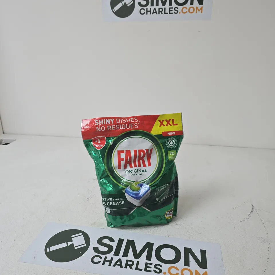 BOX OF APPROXIMATELY 15 ASSORTED HOUSEHOLD ITEMS INCLUDING FAIRY DISHWASHER TABLETS AND SKY HUB 