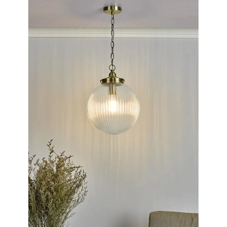 BOXED BRYCE 1 LIGHT SPHERE PENDANT (1 BOX)