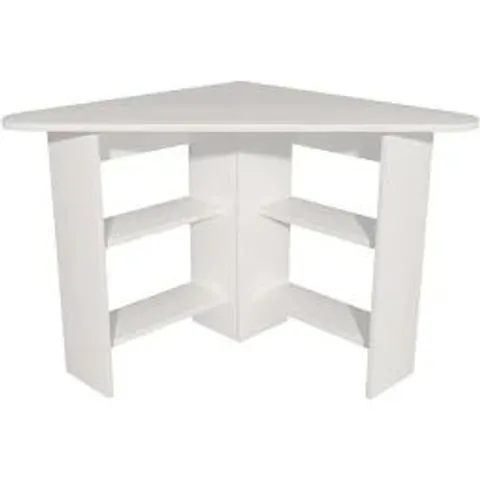 BOXED COLOR CORNER COMPUTER DESK -WHITE-