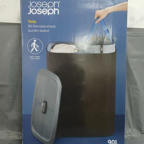 BOXED JOSEPH JOSEPH TOTA 90 LITRE LAUNDRY SEPARATION BASKET