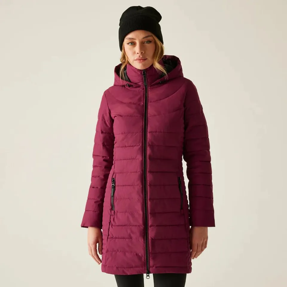 BRAND NEW REGATTA WOMEN'S ANDRIA PADDED JACKET IN DARK PIMENTO - UK 26