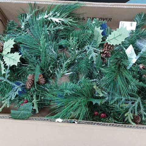 BLUE THISTLE PRE LIT GARLAND