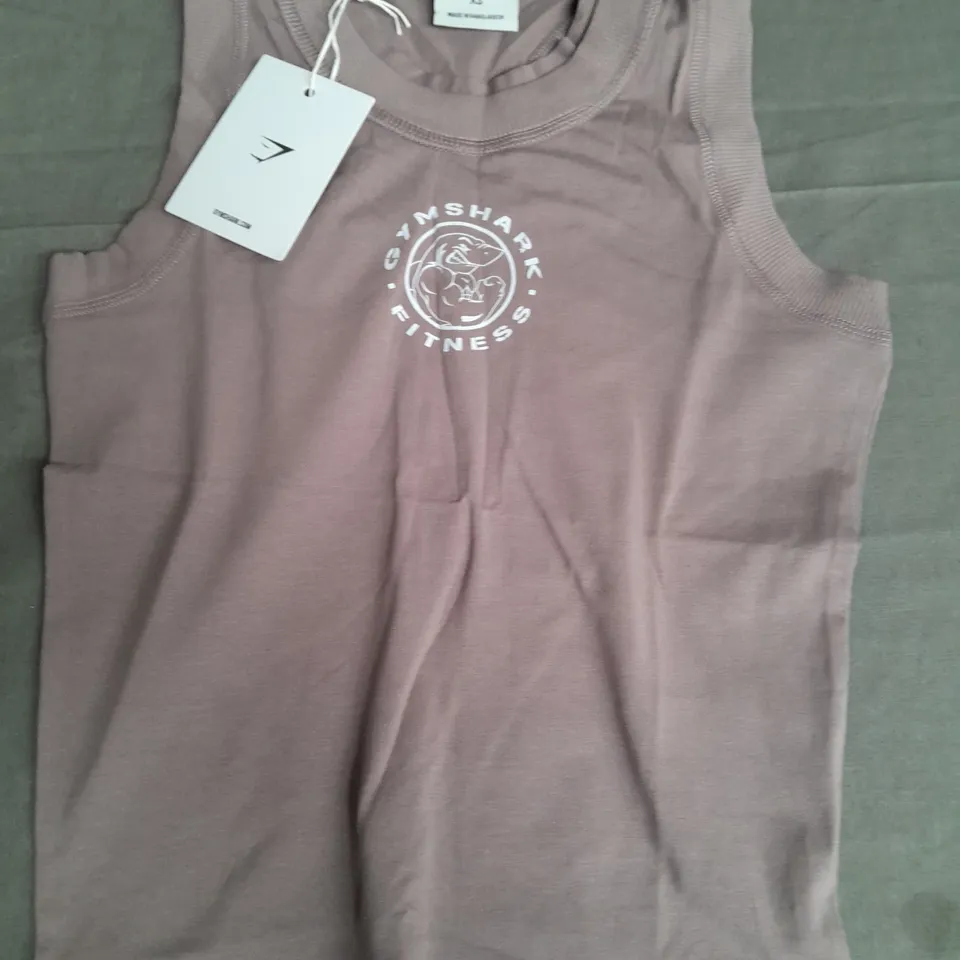 GYMSHARK LEGACY MIDI TAK TOP IN TAUPE - XS