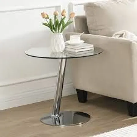 BRAND NEW BOXED SYNCHRO LAMP TABLE - CLEAR/CHROME (1 BOX)