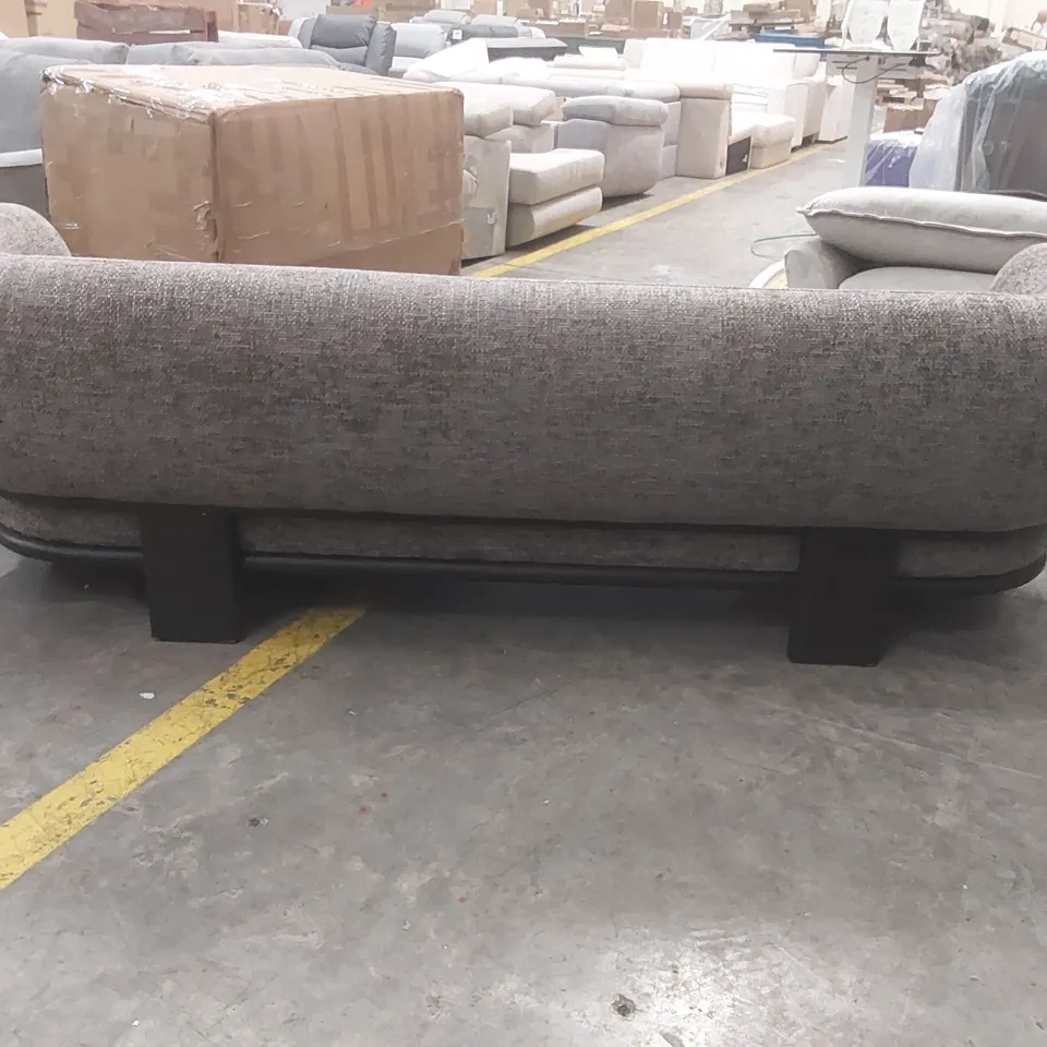 QUALITY DESIGNER DANETTI FLORENCE MOCHA CHUNKY WEAVE 3 SEATER SOFA