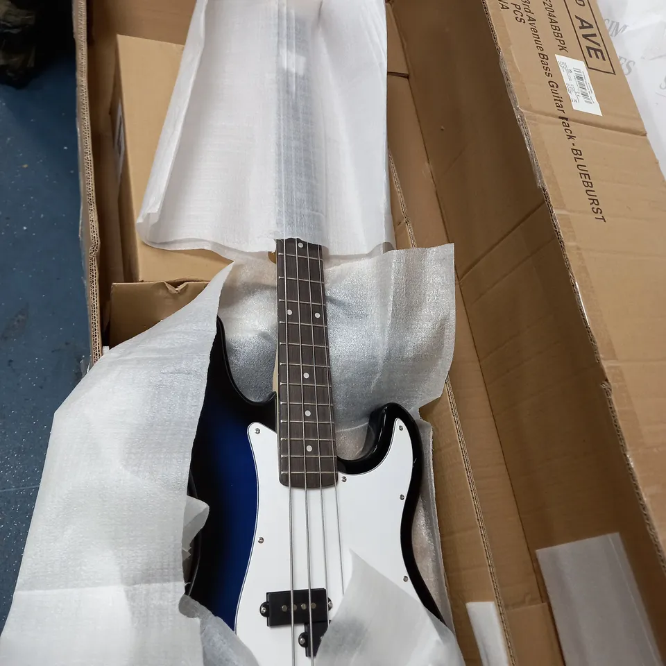 BOXED 3RD AVENUE BASS GUITAR - BLUE BURST - COLLECTION ONLY  RRP £206.99
