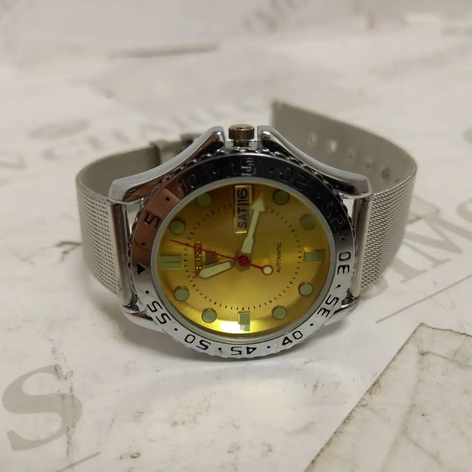 SEIKO AUTOMATIC MESH STRAP WATCH